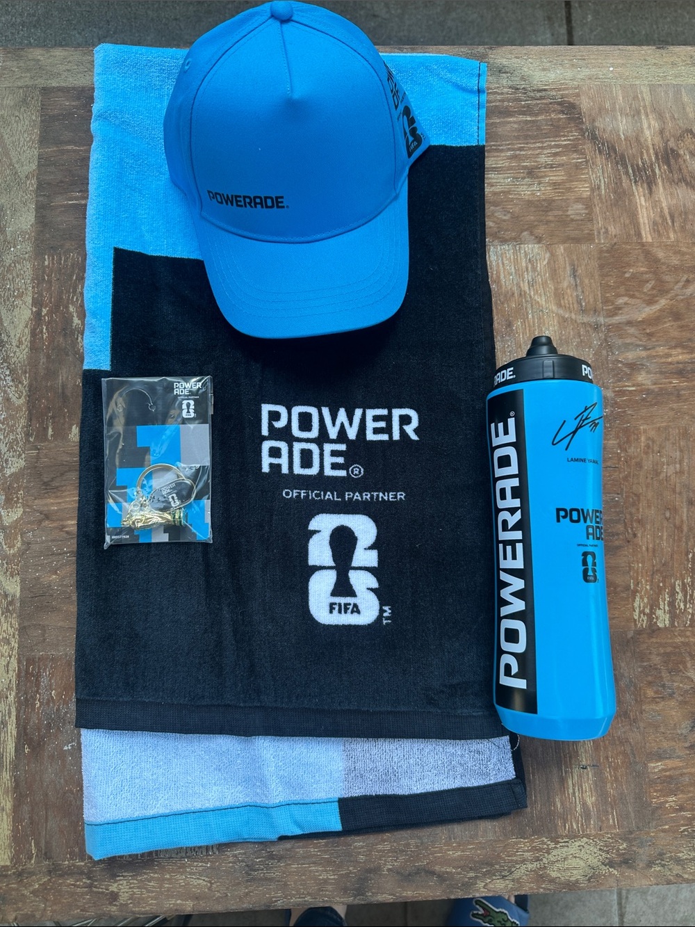 Powerade FIFA Blue Sports Kit - Cap, Small Towel, Bottle and Keychain